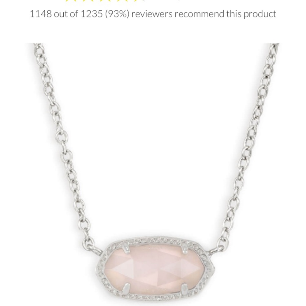 Kendra Scott Pendant Necklace In Rose Quartz